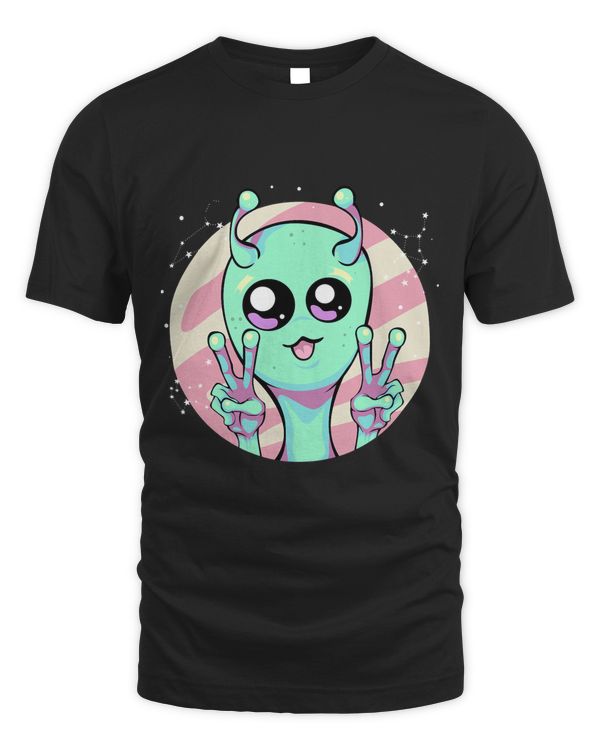 Funny Alien Head UFO Extraterrestrial Fiction Peace Sign