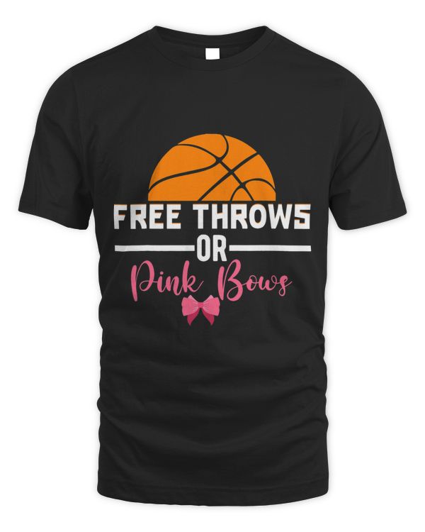 Free Throws Or Pink Bows Pink Or Blue Funny Gender Reveal