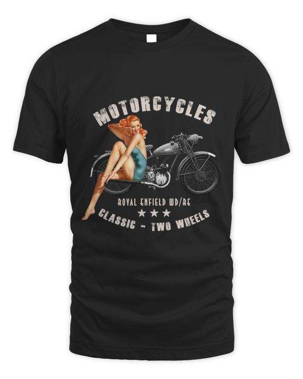 Pin up Girls Royal Enfield WDRE Vintage Motorcycle WW2