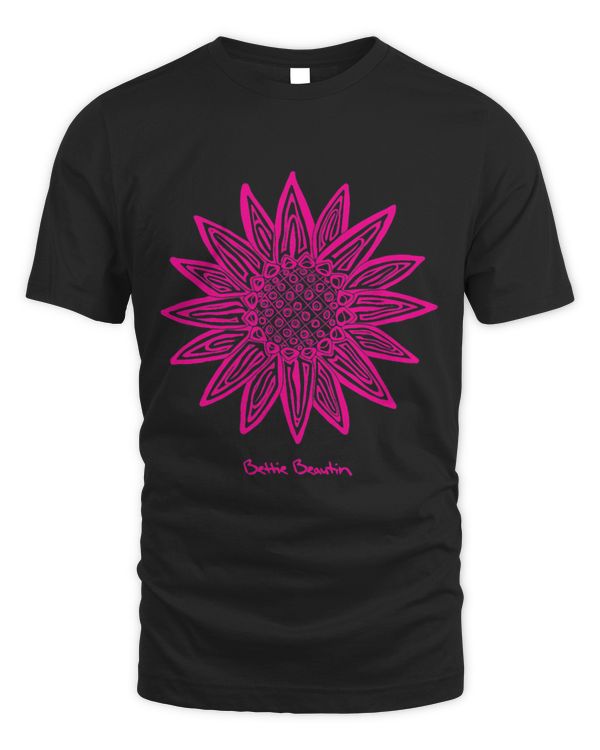 Pink Abstract Sunflower Outline No Fill