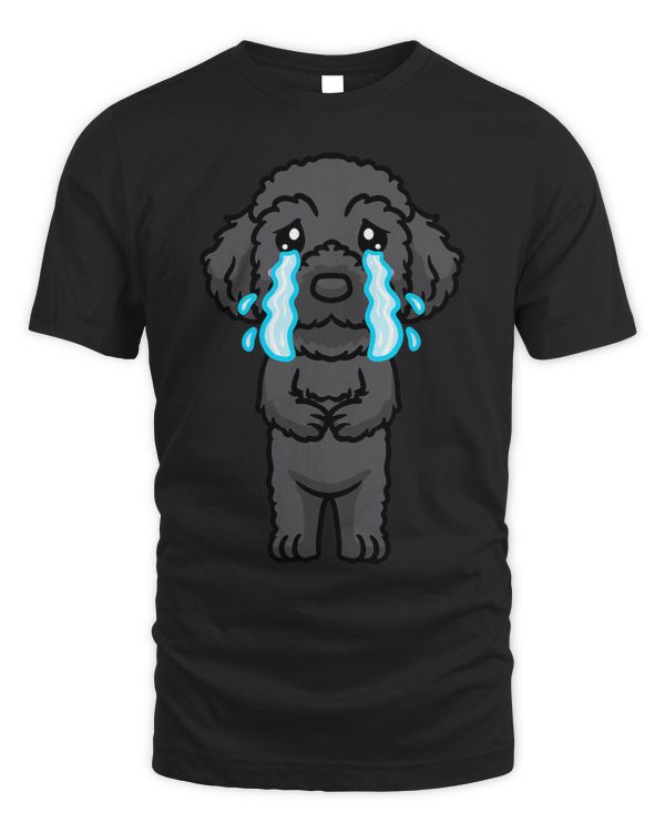 Schnoodle Dog Kawaii Sad Crying Emoticon
