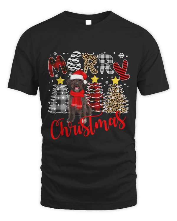 Schnoodle Merry Christmas Tree Leopard Plaid Printed