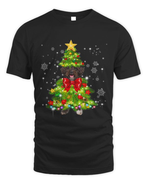 Schnoodle Santa Christmas Tree Lights Xmas Dogmas Pajama
