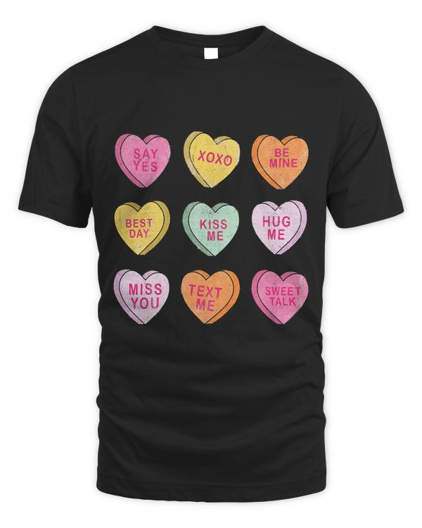 Conversation Hearts Cute Pink Heart Happy Valentines Day 9