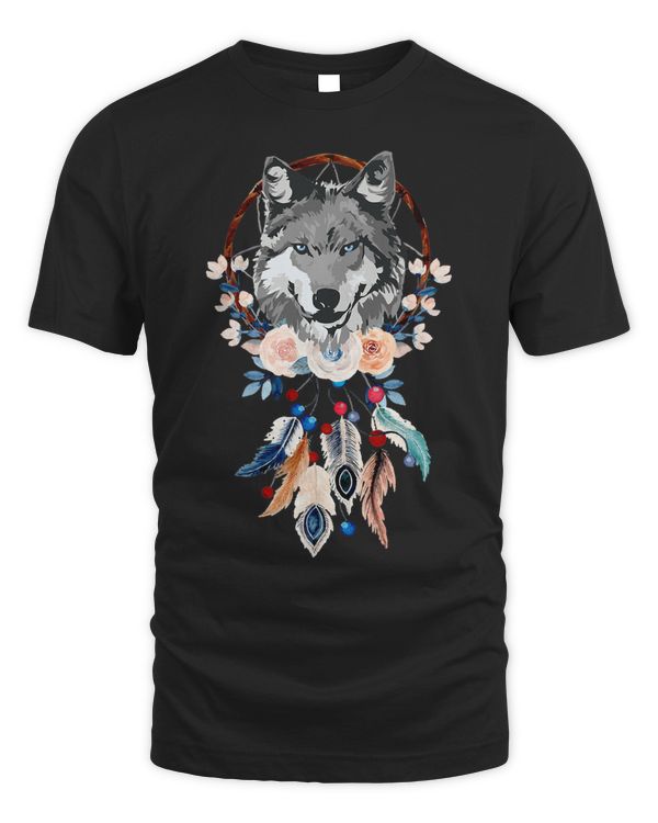 Beautiful Dreamcatcher Women Girls Wolf Feathers