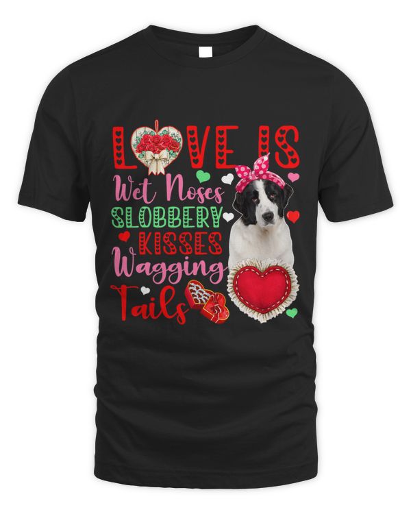 Dog Lover Wet Noses Slobbery Kisses Cute Landseer Lover