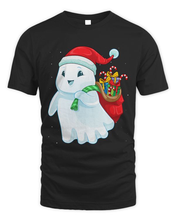 Christmas Ghost Santa Claus Cute Xmas Ghostie Holiday Kids 1
