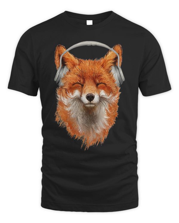 Cute Dog Smiling Musical Fox Dog Tee.