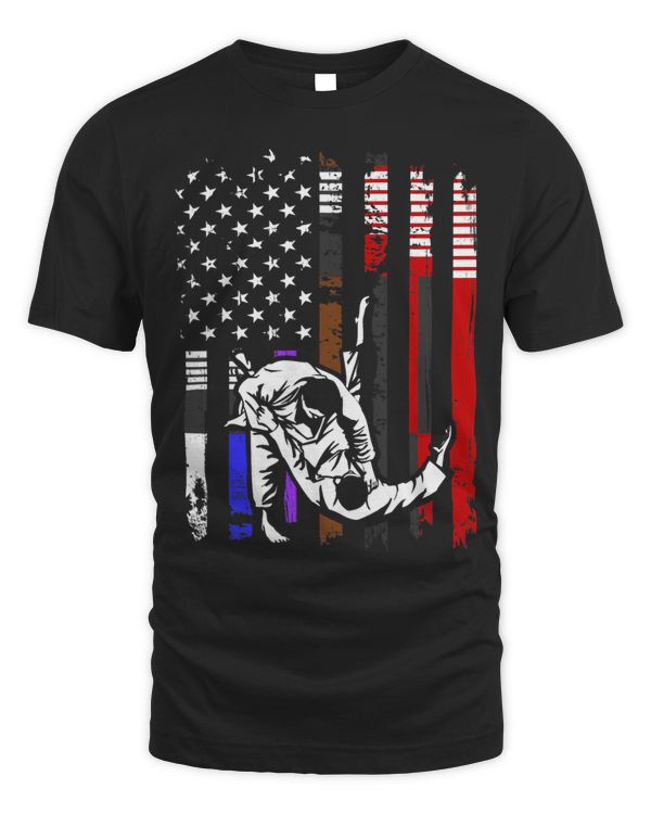 Brazilian Jiu Jitsu Stars Stripes Rank BJJ Flag TShirts
