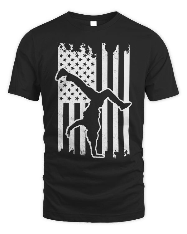 Breakdance american Flag artsy USA patriotic creative art