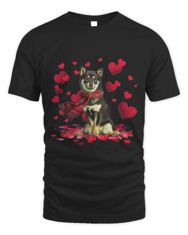 Cute Shiba Inu Hearts Dog Scarf Valentines Day