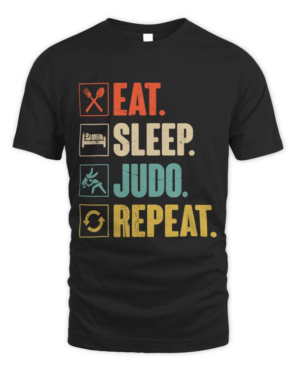 Eat Sleep Judo Repeat Funny Vintage Judo Gift