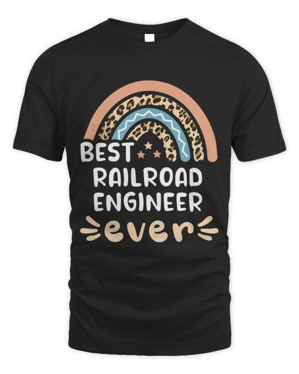 Best railroad engineer ever Leopard Rainbow Mom