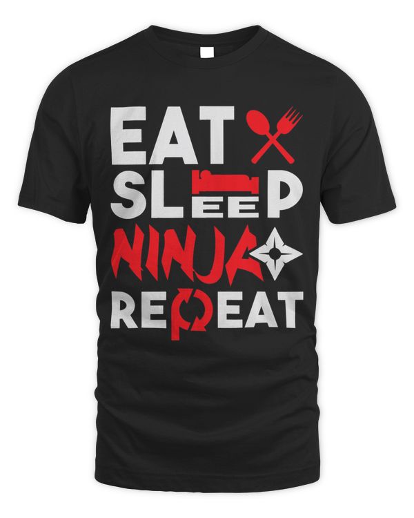 Eat Sleep Ninja Repeat Karate Taekwondo Martial Arts MMA