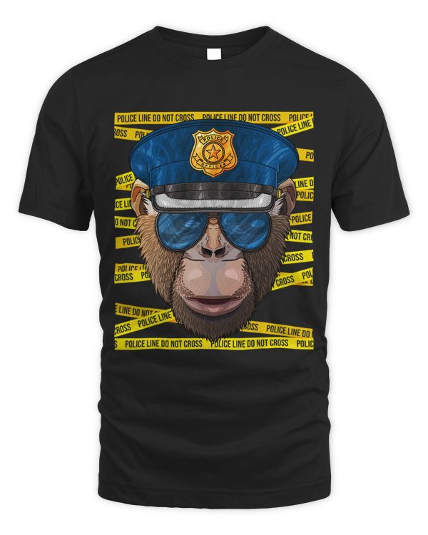 Chimpanzee Police Officer Policeman Funny Police Monkey