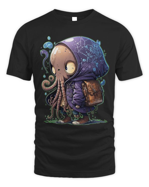 Cool Octopus Graffiti Manga Anime Character