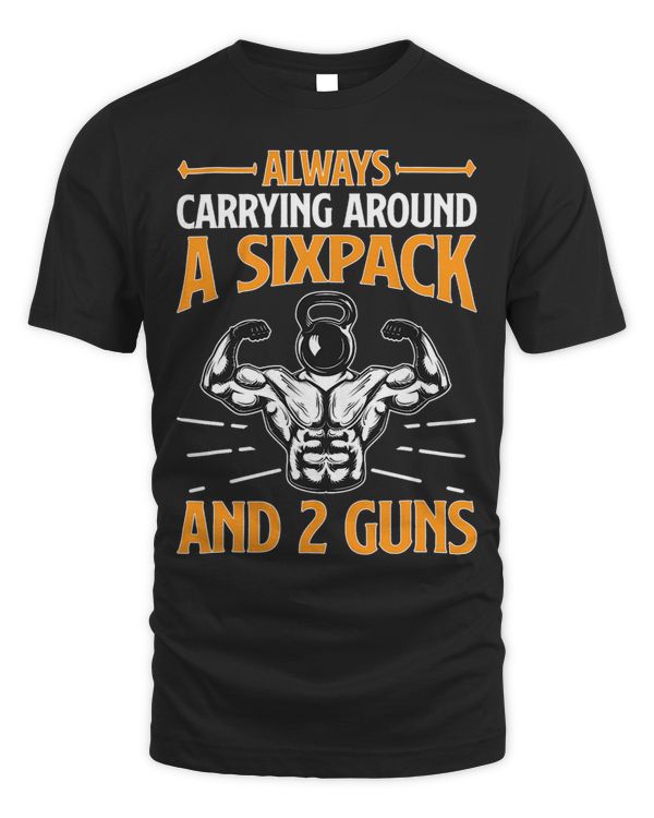 Bodybuilding Always Carrying Around A Sixpack And 2 Guns