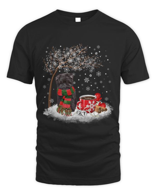 Affenpinscher Dog In The Snow Christmas Winter Xmas Tree 153