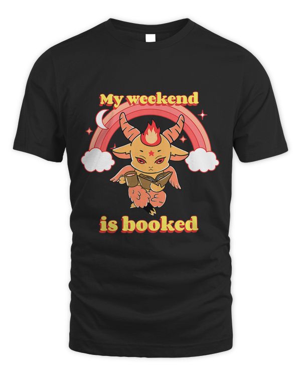 Cute My Weekend Is Booked Kawaii Halloween Baphomet Goth