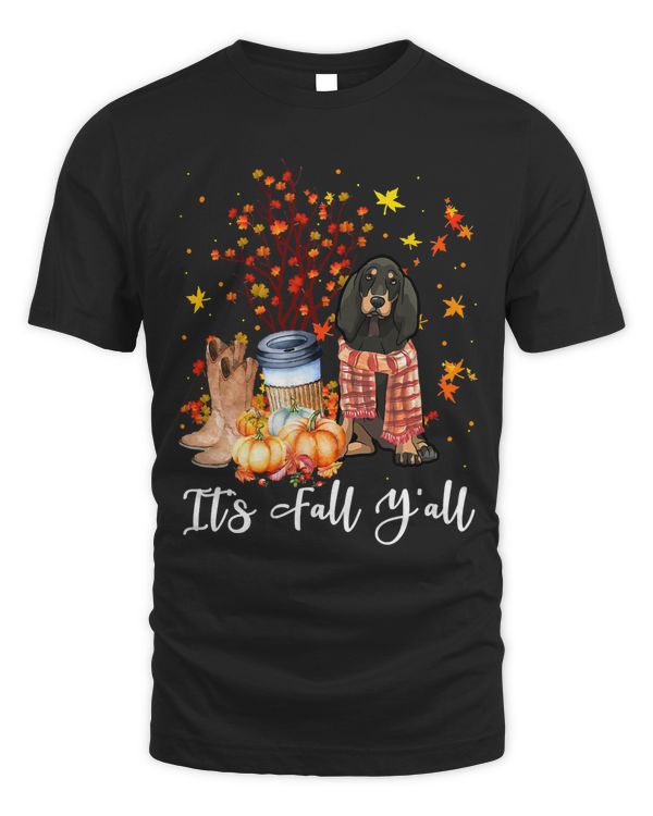 Its Fall Yall Coonhound Dog Pumpkin Fall Autumn319