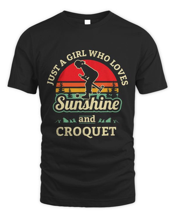 Croquet sports sunshine girl retro style