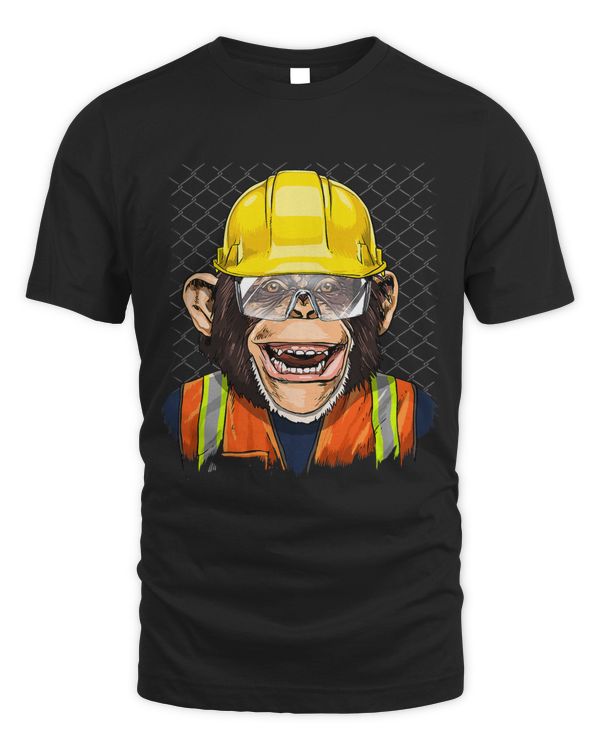 Chimpanzee Construction Worker Great Ape Chimp Primate 210