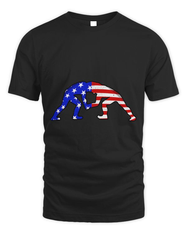 Classic USA American Flag Wrestling Patriotic 4th Of July
