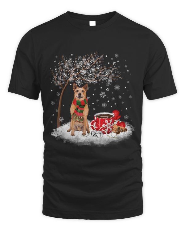 Australian Cattle Dog In The Snow Christmas Winter Xmas Tree 168