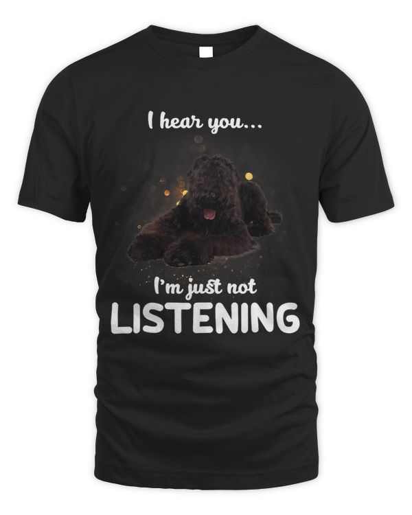 Black Russian Terrier Dog I Hear You Not Listening