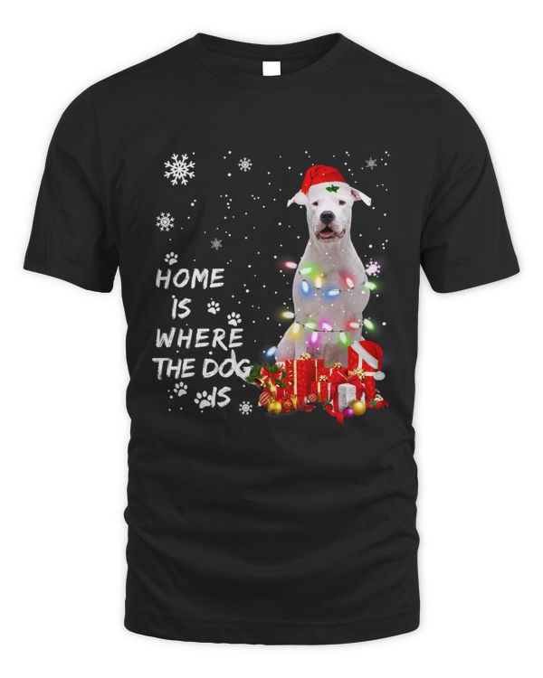 Dogo Argentino Santa Christmas Tree Lights Xmas Boys Dog
