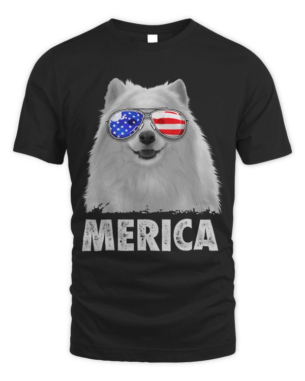 Samoyed 4th of July Merica Men American Flag Sunglasses 107