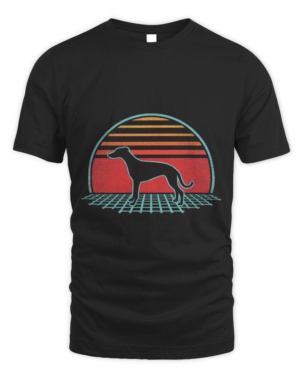 Greyhound Retro Vintage Dog Lover 80s Style Gift T-Shirt