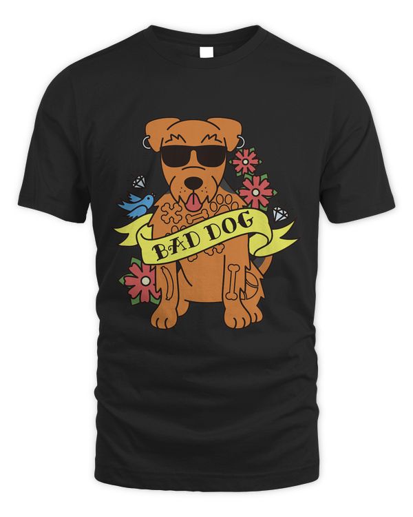 Bad Dog Tattoo Airedale Terrier Dog