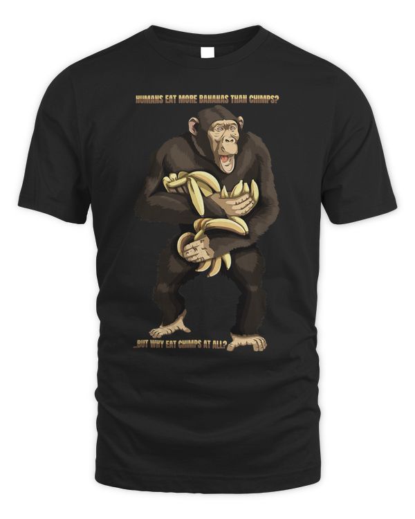 Chimp Monkey Lovers Chimpanzee Funny Bananas Dad Joke