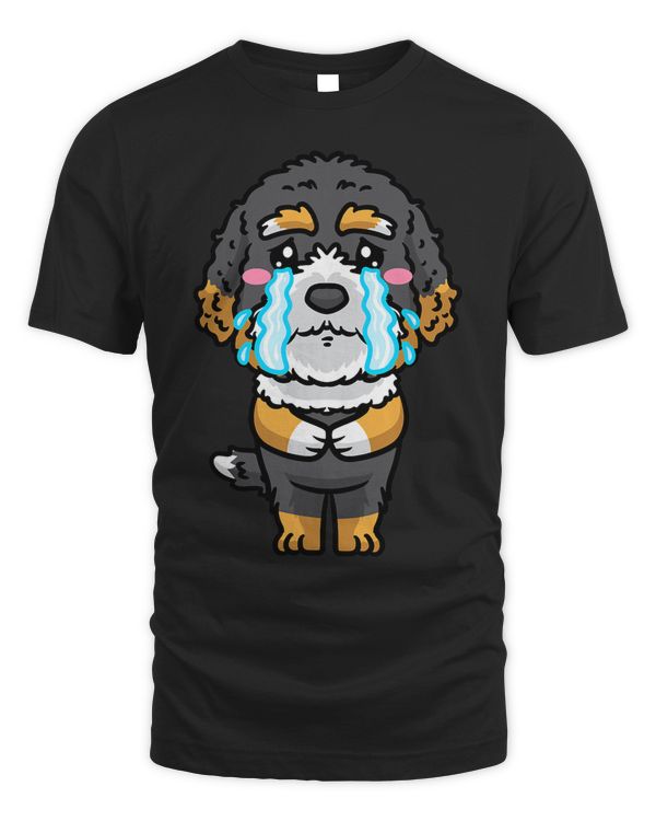 Bernedoodle Dog Sad Crying Emoticon