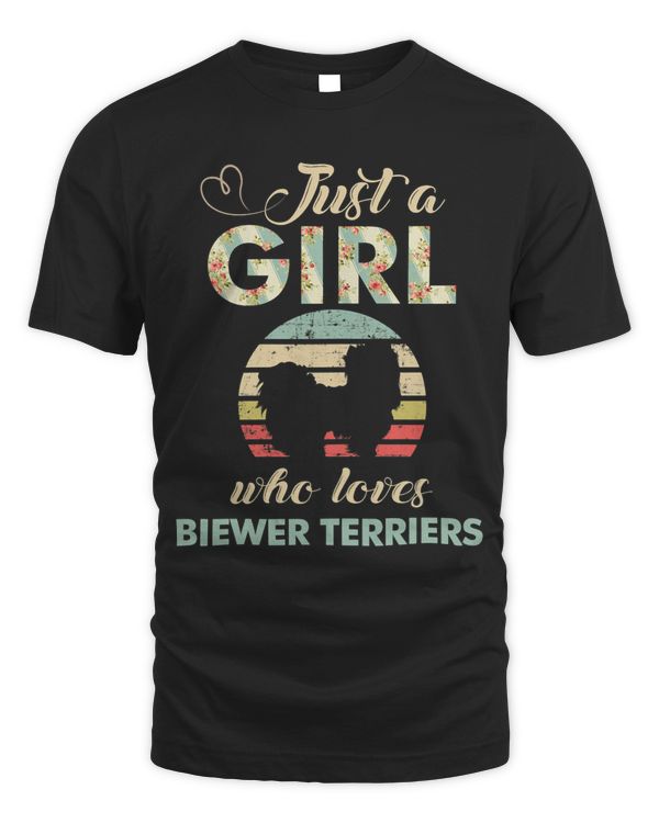 Just A Girl Who Loves Biewer Terriers Retro Vintage Dog