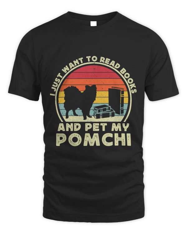 Books And Pomchi For Men Women PomChi Dog Mom Dad Funny