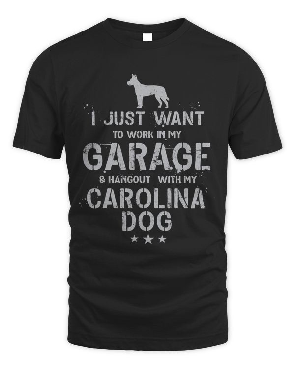 Funny Carolina Dog Dad Garage Men Hang