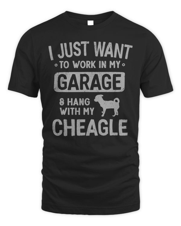 Funny Cheagle Dad Garage Men Hang With