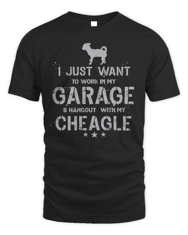 Funny Cheagle Dad Garage Men Hang
