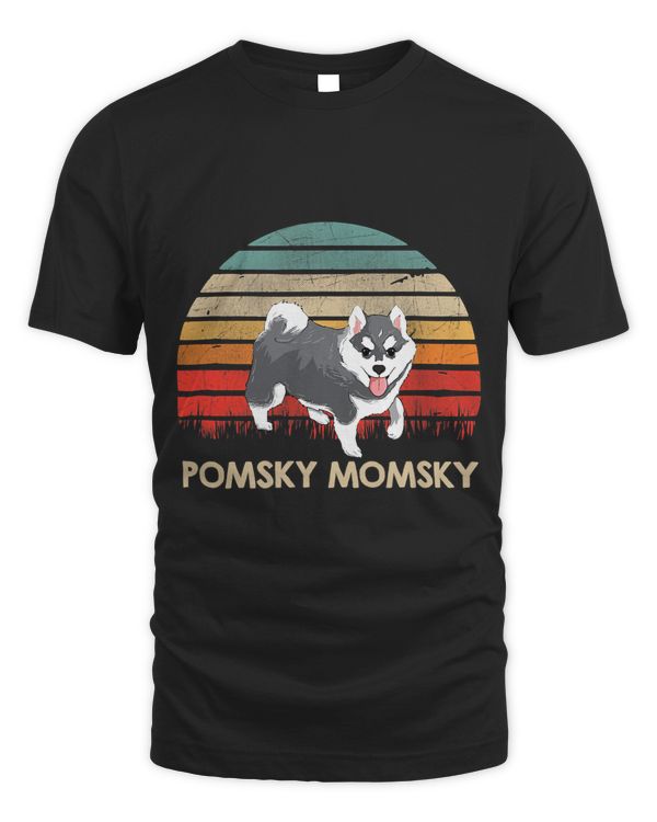 Retro Vintage Pomsky Momsky Pet Pomsky Mommy 191