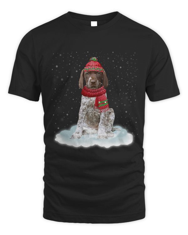 Red Winter Hat Scarf Christmas German Shorthaired Pointer 57