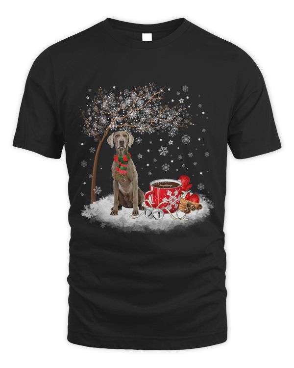 Weimaraner Dog In The Snow Christmas Winter Xmas Tree 130