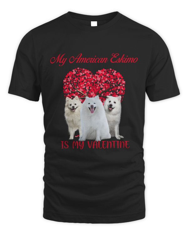 My American Eskimo Is My Valentine Dog Lover Valentines Day 237