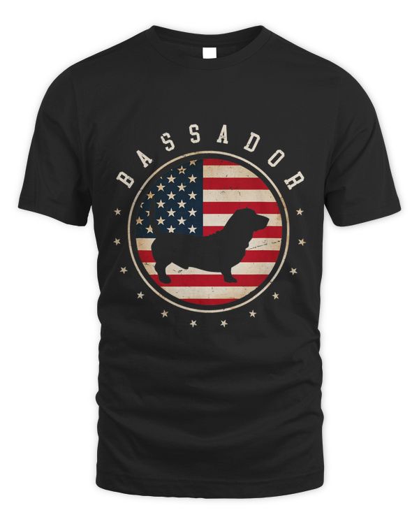 Bassador USA Flag 4th July Dog Mom Dad