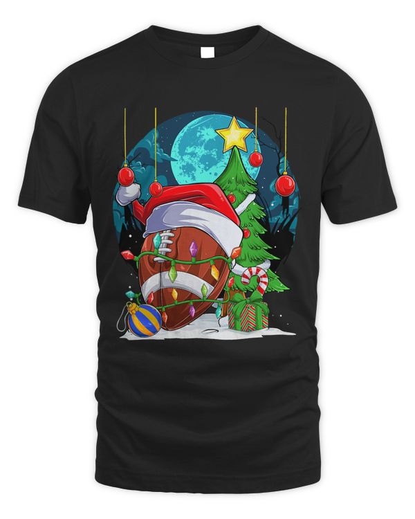 Xmas rugby decorate the tree lights moon Christmas snow368
