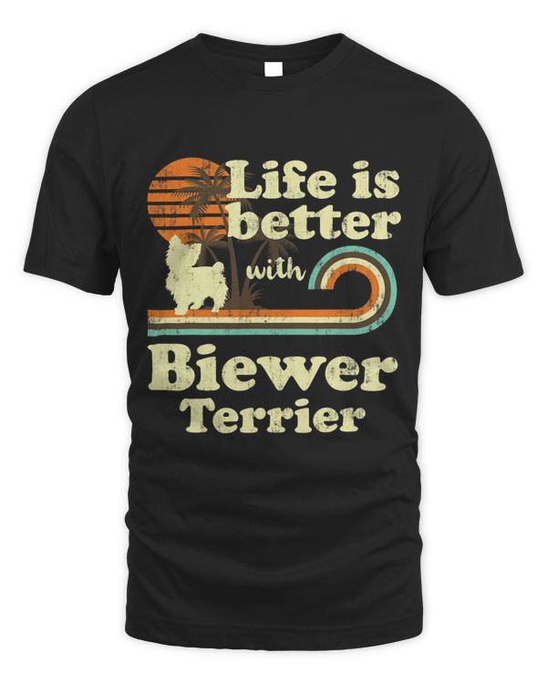 Life Better Biewer Terrier Vintage Dog Mom Dad