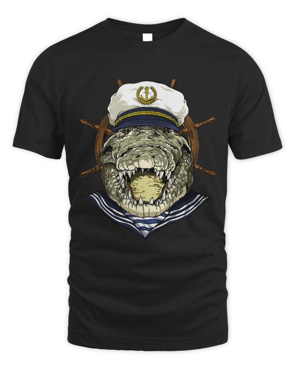 Crocodile Sailor Boat Captain Reptile Crocodile Alligator 189