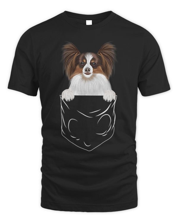 Dog In Pocket Papillon Funny Dog Lover 21