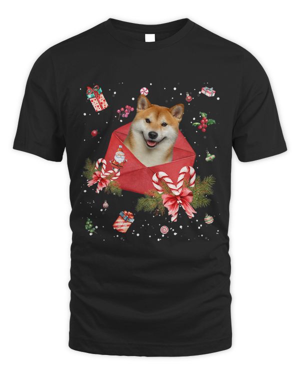 Shiba Inu In Christmas Card Ornament Pajama Xmas390
